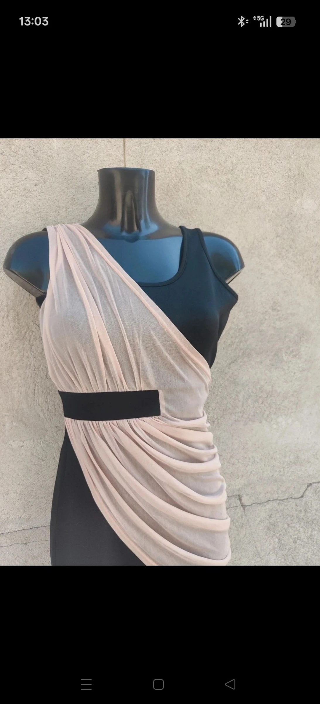 Black and beige fitted dress Mim – photo 2